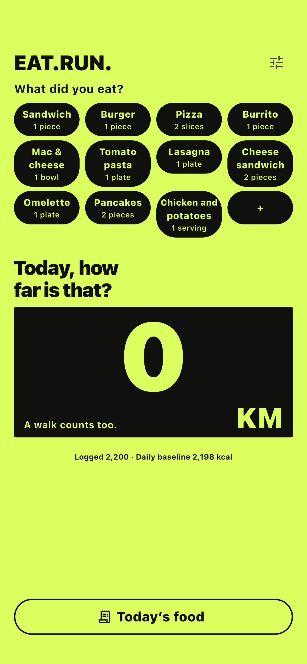 먹빼 / EAT.RUN. app screen